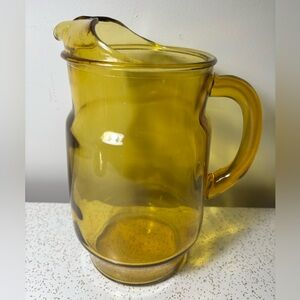 Vintage amber / honey gold juice pitcher